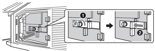 Technical diagram showing mechanical assembly with labeled components and directional arrows indicating motion or flow.
