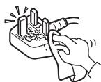 SONY KDS-55A2000 - Cleaning the mains plug - 2