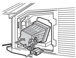 SONY KDS-55A2000 - Put the new lamp into its place. - 1