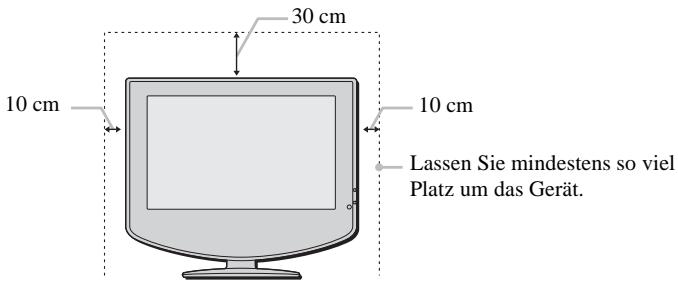 SONY KLV-17HR2 - Bei Installation mit einem Ständer - 1