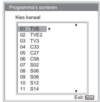 SONY KLV-17HR2 - B) U wilt de zendervolgorde wijzigen - 1