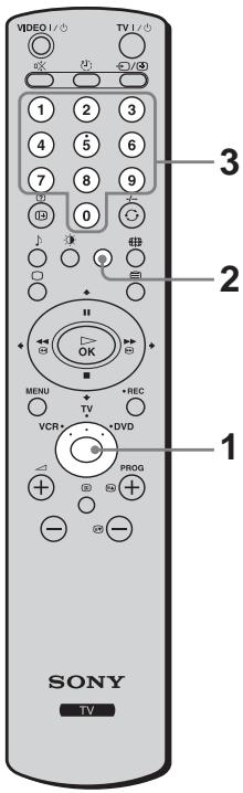 SONY KLV-17HR2 - Configuration de la télécommande pour un magnétoscope/lecteur de DVD - 5