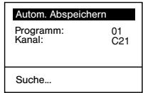 SONY KV-21FT1E - Einschalten und automatische Feinabstimmung des Fernsehers - 11