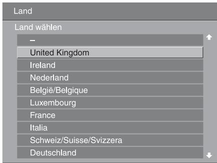 Land Land wählen - United Kingdom Ireland Nederland Belgïe/Belgique Luxembourg France Italia Schweiz/Suisse/Svizzera Deutschland