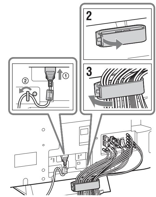SONY KDL-40D3550 - 4: Bündeln der Kabel - 1