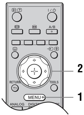 1 2 RETURN TOOLS MENU ANALOG DIGITAL SERVICE