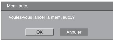 Mém. auto. Voulez-vous lancer la mém. auto.? OK Annuler