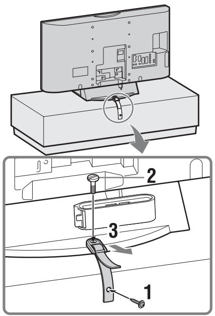 SONY KDL-40D3550 - 3: Voorkomen dat de televisie omvalt - 1