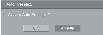 Auto Preselez. Avviare Auto Preselez.? OK Annulla