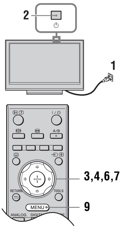 2 1 3,4,6,7 RETURN TOOLS MENU ANALOG DIGITAL TYPE 9
