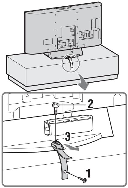 SONY KDL-40D3550 - 3: Anbringen einer Kippsicherung für das Fernsehgerät - 1