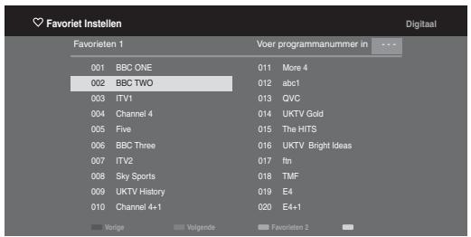 SONY KDL-40EX1 - De digitale favorieten- lijst gebruiken DVB* - 1
