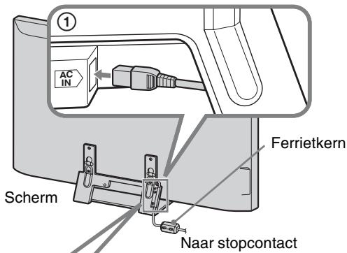 SONY KDL-40EX1 - 4: Het netsnoer aansluten - 2