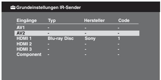 SONY KDL-40EX1 - Vornehmener „Grundeinstellungen IR-Sender“ - 1