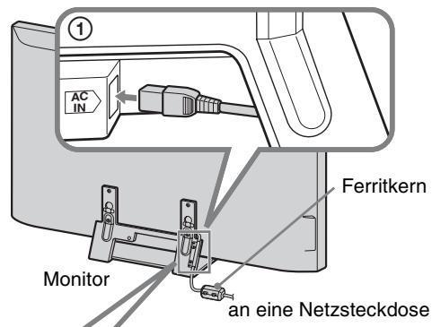 SONY KDL-40EX1 - 4: Anschlieben des Netzkabels - 2