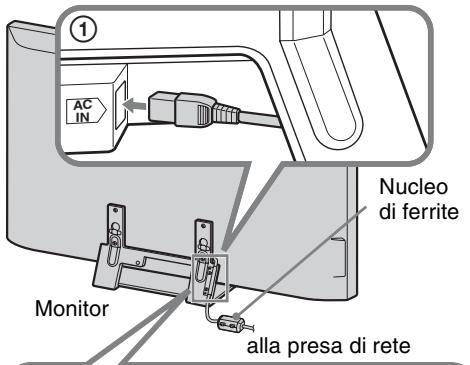 SONY KDL-40EX1 - 4: Collegamento del cavo di alimentazione - 2