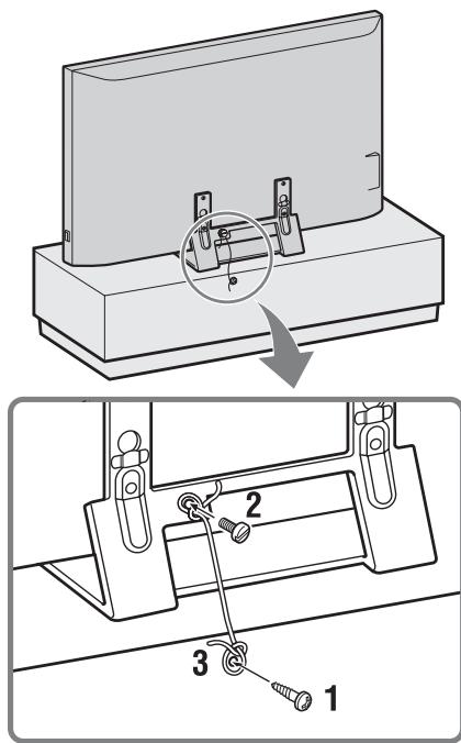 SONY KDL-40EX1 - 3: Fissaggio antirovescamento del monitor - 1