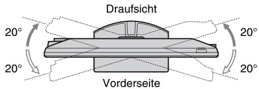 SONY KDL-40Z4500 - Einstellen des Blickwinkels am Fernsehgerät - 1