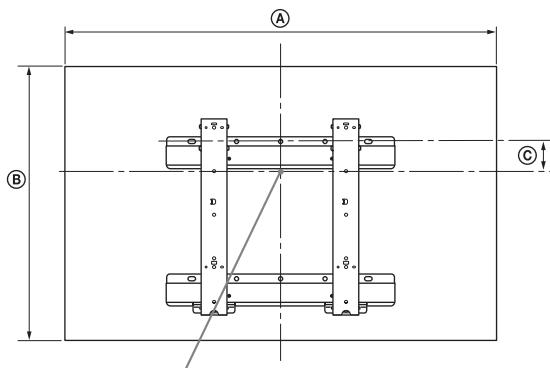 SONY KDL-40Z4500 - Tabelle der Fernsehgeräte-Installationsabmessungen - 1