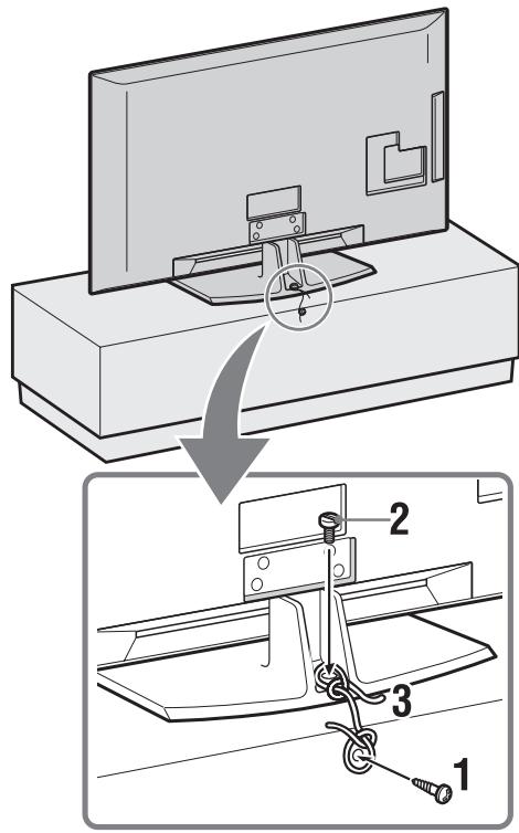 SONY KDL-52V5500 - 3: Fissaggio antirovescamento del televisore - 1