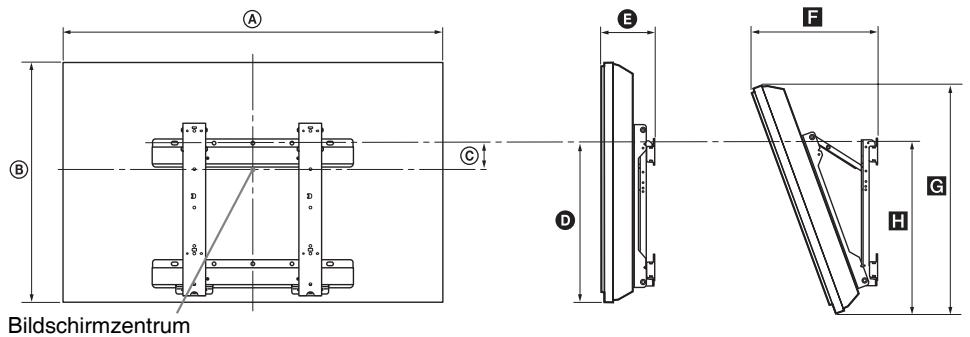 SONY KDL-52V5500 - Installationsabmessungstabelle - 1