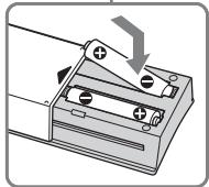 SONY KDL-32EX605 - Inserimento delle batterie nel telecomando - 2