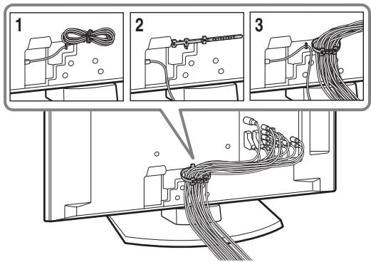 SONY KDL-32P3500 - 5: Sujeción de los cables - 1