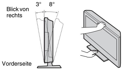 SONY KDL-32P3500 - Anpassen des Winkels nach hinten und nach vorn (neigen) - 1
