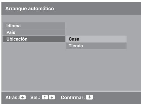 SONY KDL-32S5550 - 6: Selección del idioma, del país/región y de la ubicación - 5