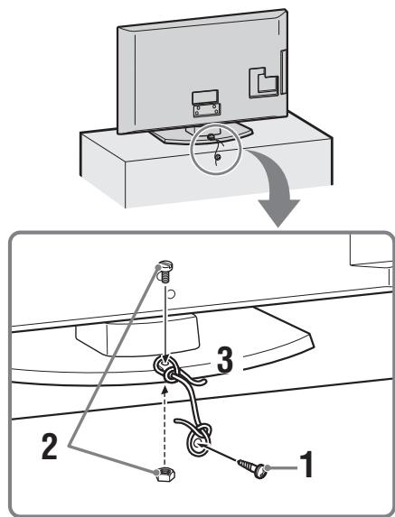 SONY KDL-32S5550 - 4: Fissaggio antirovesciamento del televisore - 1