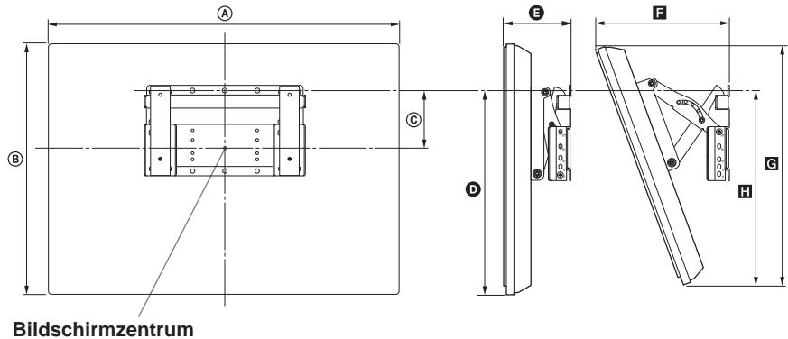 SONY KDL-32S5550 - Tabelle der Fernsehgeräte-Installationsabmessungen - 2