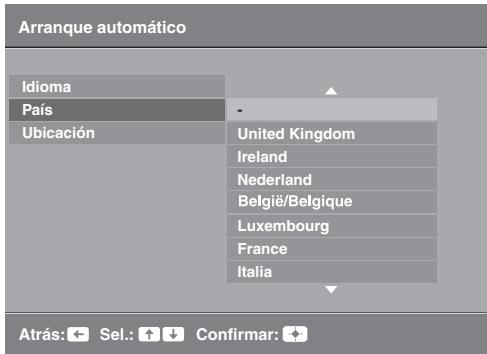 SONY KDL-32S5550 - 6: Selección del idioma, del país/región y de la ubicación - 4