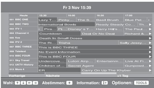 SONY KDL-32S5550 - Verwenden des digitalen elektronischen Programmführers (EPG) DVB3\* - 1