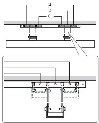 SONY KDL-32S5550 - Tabel/overzicht met de plaatsen van de schroeven en haak - 2