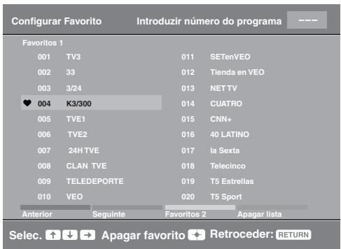 SONY KDL-32S5550 - Utilização da lista de Favoritos Digital DVB3\* - 1