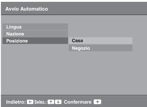 SONY KDL-32S5550 - 6: Selezione della lingua, della nazione/regione e del luogo - 5