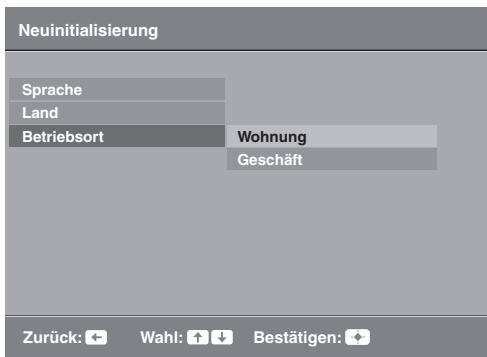 SONY KDL-32S5550 - 6: Auswählen der Menüsprache, des Landes/der Region und des Betriebsortes - 5