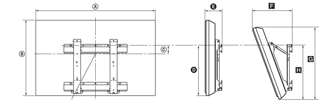 SONY KDL-32S5550 - Tabella delle dimensioni di installazione del televisore - 1