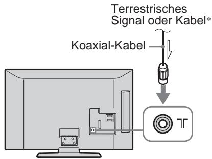 SONY KDL-32S5550 - 3: Anschließen von Antenne/Kabel\*/Videorecorder/ DVD-Recorder - 2
