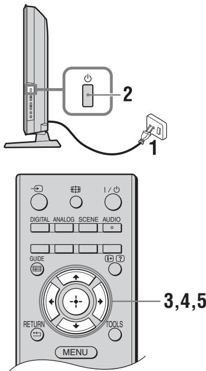 SONY KDL-32S5550 - 6: Taal, land/regio en locatie selecteren - 1