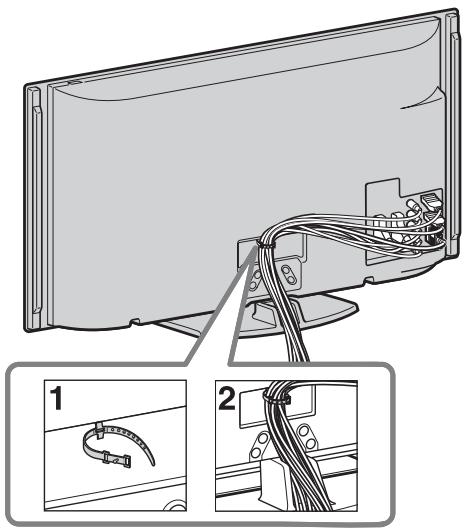 SONY KDL-37W5810 - 4: Bündeln der Kabel - 1