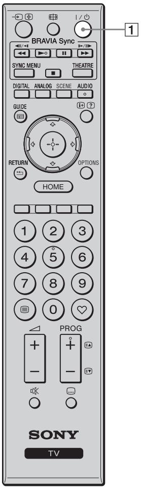 SONY KDL-37W5810 - Remote and TV controls - 1