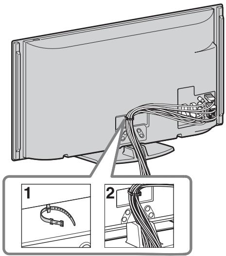 SONY KDL-37W5810 - : Rangement des câbles - 1
