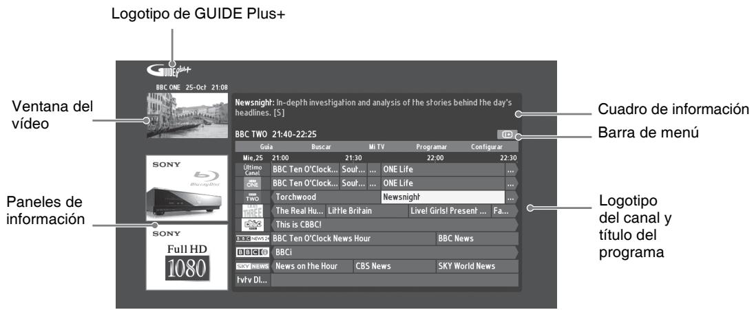 SONY KDL-52W5500 - Utilización de GUIDE Plus+ - 1