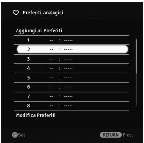 SONY KDL-52W5500 - Uso dell'Elenco Preferiti - 1