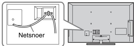 SONY KDL-40EX521 - 6: Omgaan met het netsnoer/De kabelssamenbundelen - 1