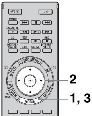 SONY KDL-40EX521 - Sélection de divers réglages et fonctions (menu d'accueil) - 1