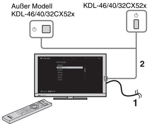 SONY KDL-40EX521 - 7: Durchführung der anfänglichen Grundeinstellungen - 1