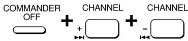COMMANDER OFF + CHANNEL + CHANNEL -