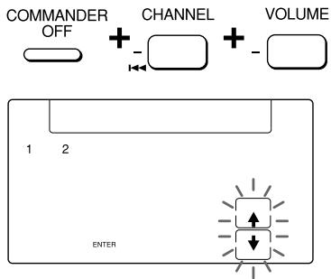 COMMANDER OFF CHANNEL VOLUME 1 2 ENTER